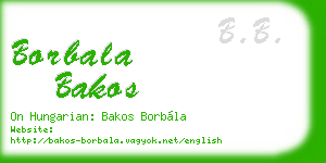 borbala bakos business card